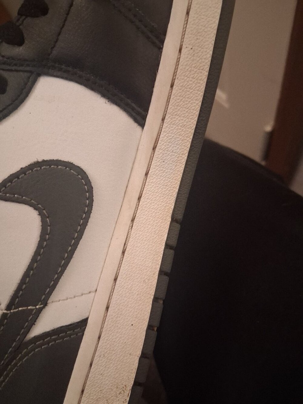 Jordan 1 Mid Black White Iron Grey Size Mens 10.5 - Picture 8 of 10